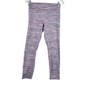 Lululemon Wunder Under Crop Leggings Size 6 Pink Purple Space Dye High-Waisted